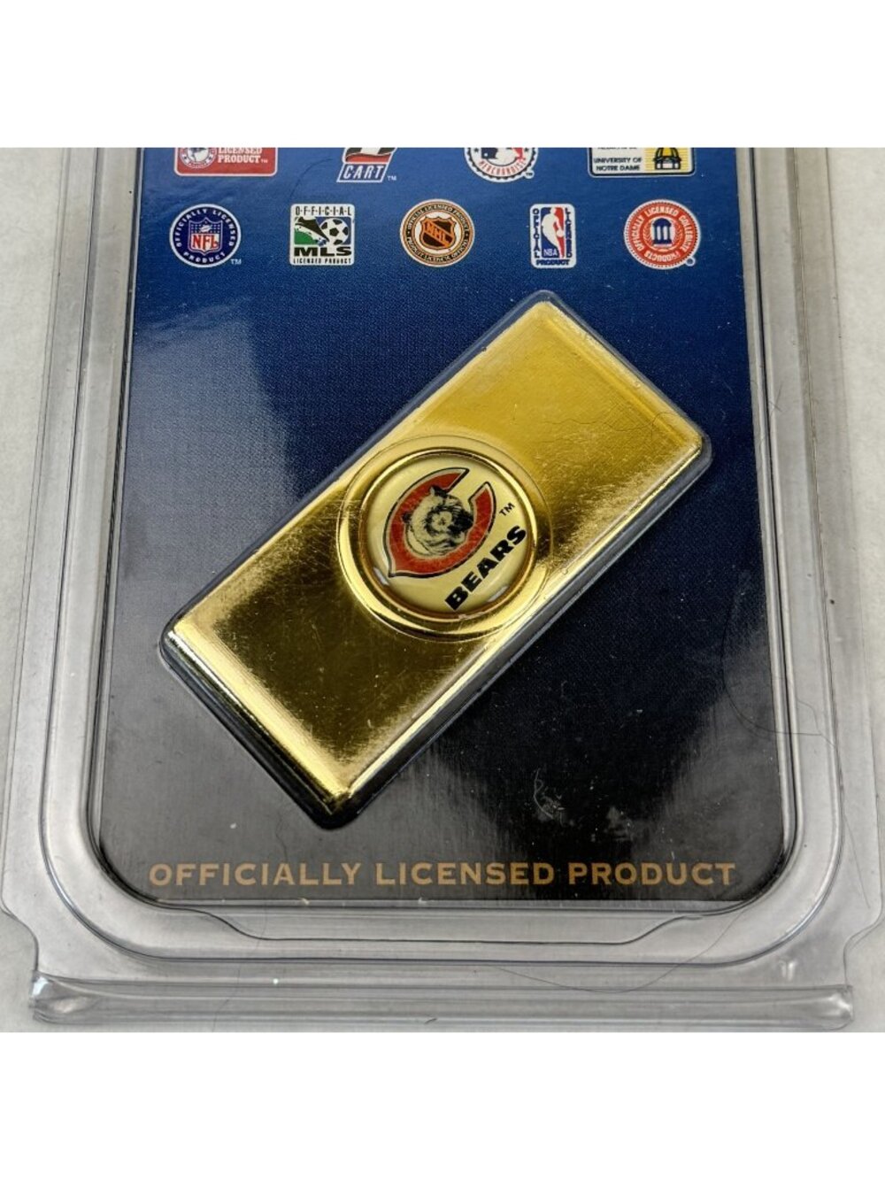 Chicago Bears Money Clip 24Kt Gold Plated Solid Brass NFL by Tag Express NEW